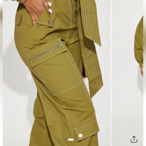 Fashion Nova Green Utility Jumpsuit - Picture 8 of 13